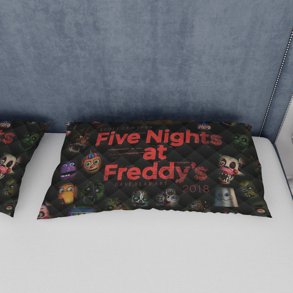 FNaF Bedding Set Game Freddy Fazbear Golden Freddy Black Quilt Set