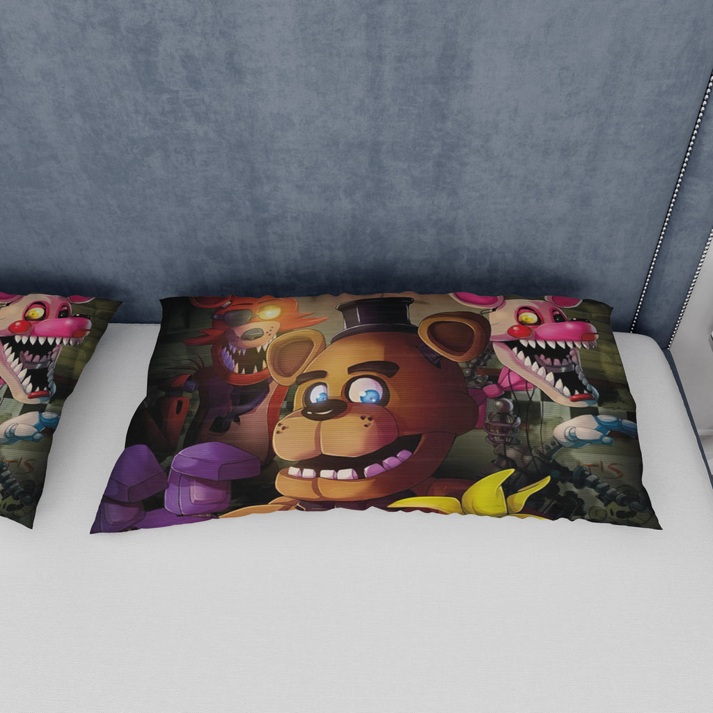 FNaF Bedding Set Freddy Fazbear Chica Foxy Glamrock Quilt Blanket FNaF Gift