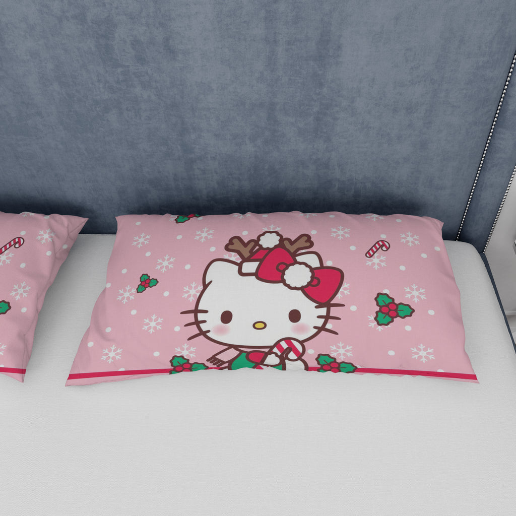 Hello Kitty Christmas Bedding Set to Spread Holiday Cheer Pink Bedding Set for a Charming Bedroom
