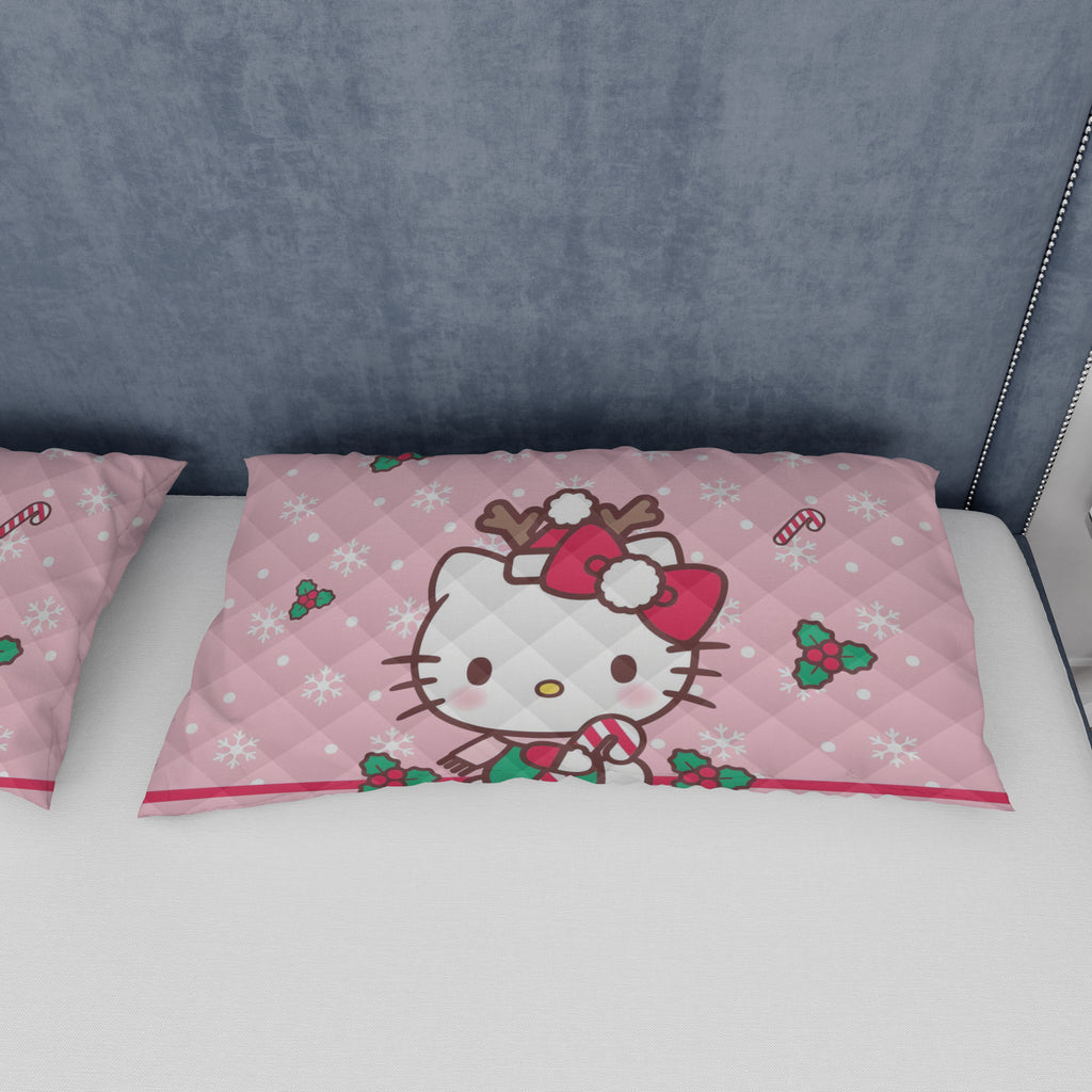 Hello Kitty Christmas Bedding Set to Spread Holiday Cheer Pink Bedding Set for a Charming Bedroom