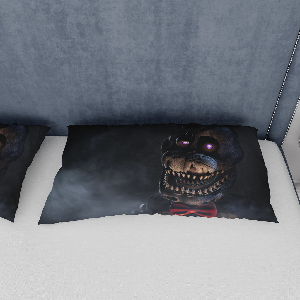 FNaF Bedding Set Quilt Set Nightmare Freddy Fazbear Bed Linen Black Bed Set