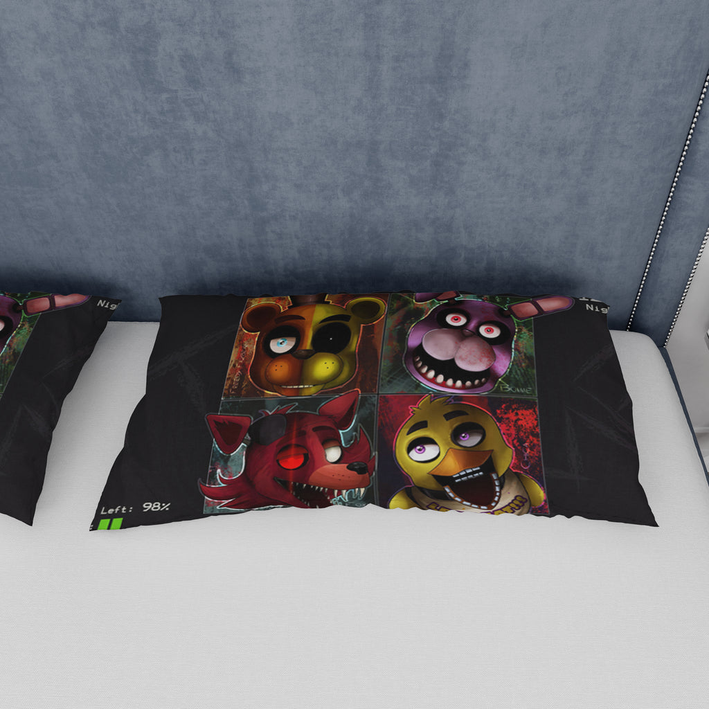 FNaF Bedding Set 3D Quilt Set Cute Freddy Bonnie Foxy Chica Bed Linen