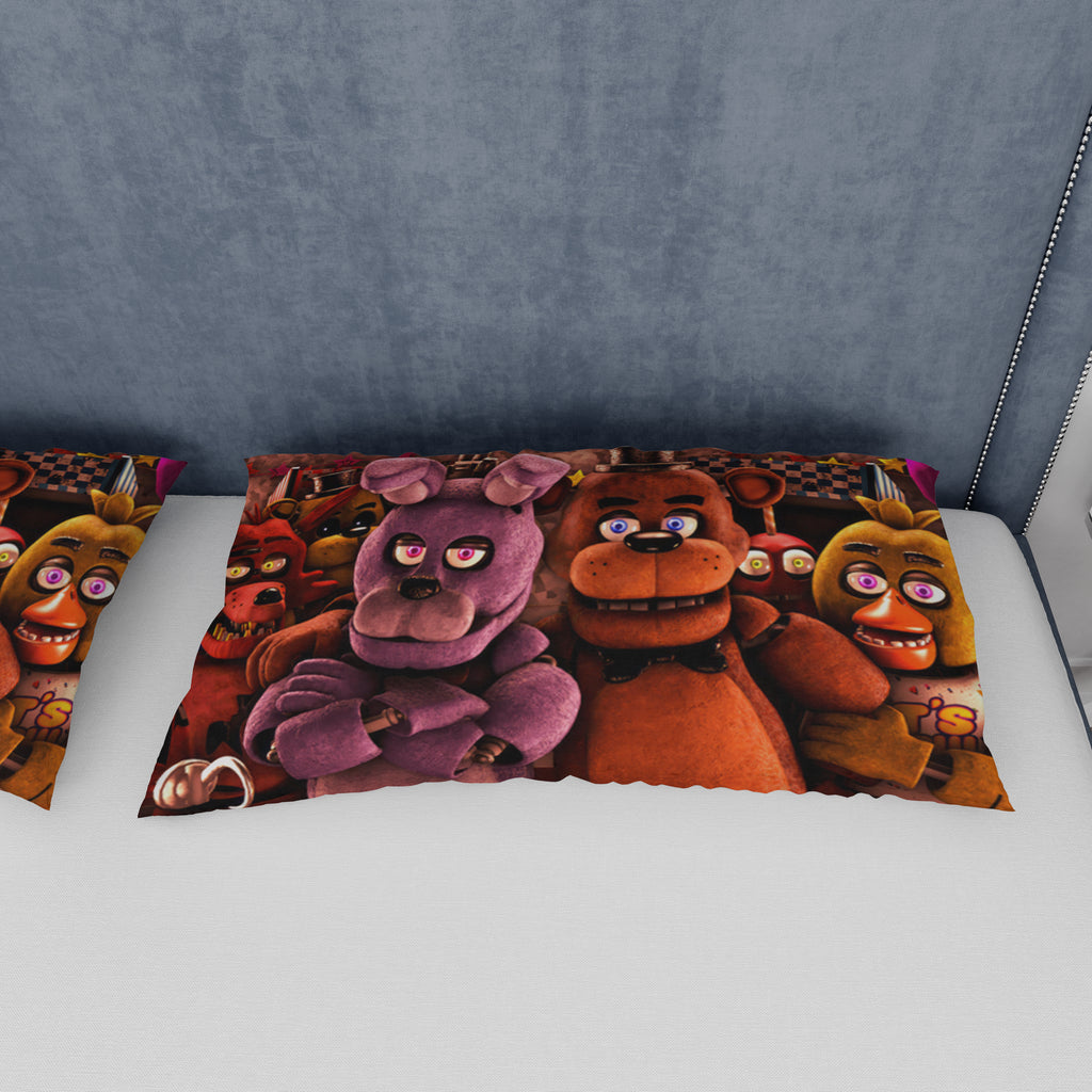 FNaF Bedding Set FNaF World Glamrock Quilt Set 3D Horror Movie