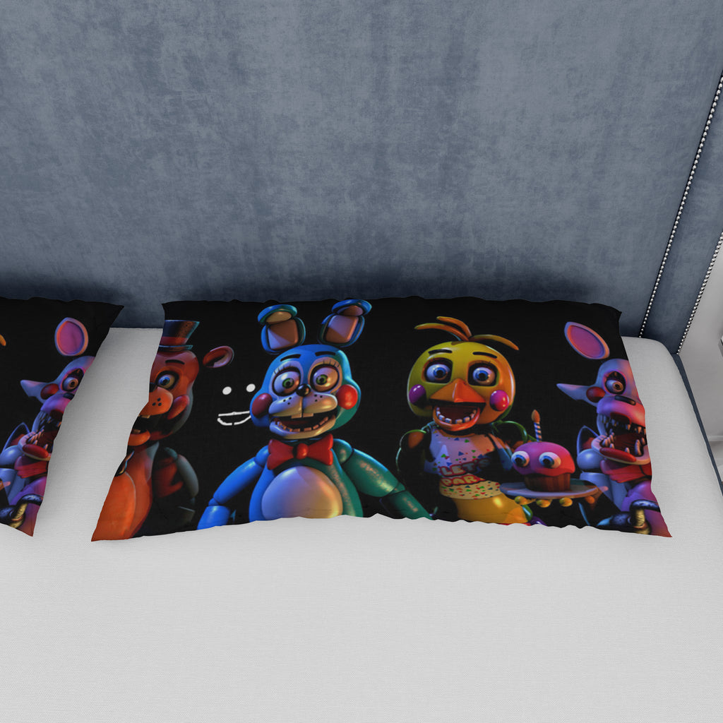 FNaF Bedding Set FNaF 5 Foxy Freddy Bonnie Chica Quilt Set 3D Horror Movie