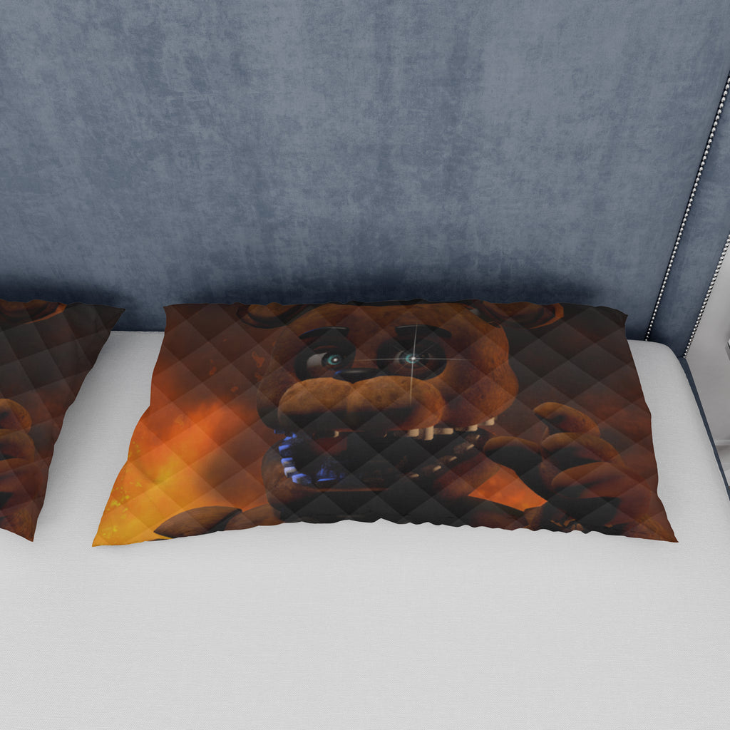 FNaF Bedding Set Freddy Fazbear Quilt Set Comfortable Soft Breathable 3D Horror Movie