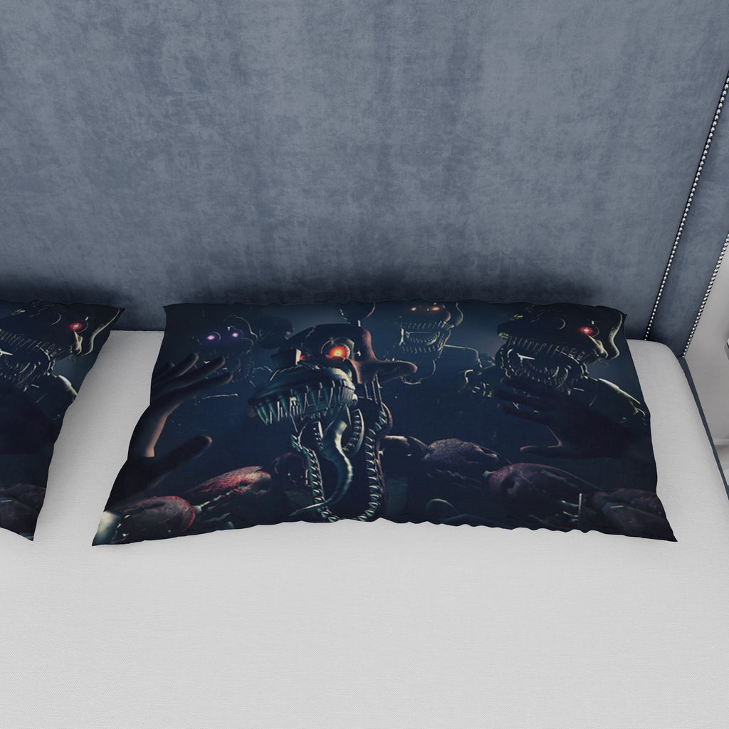 FNaF Bedding Set Horror Game Nightmare Quilt Set 3D Comfortable Soft Breathable