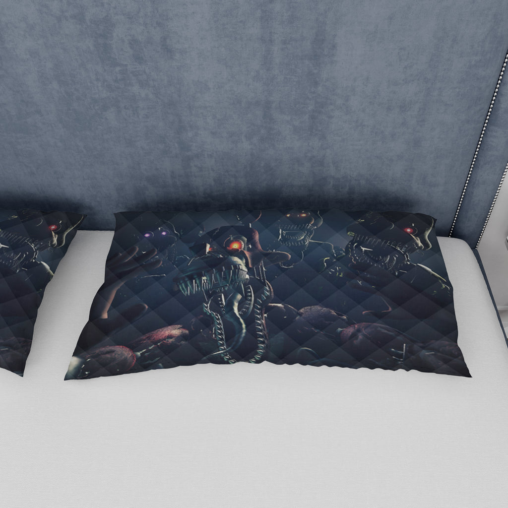 FNaF Bedding Set Horror Game Nightmare Quilt Set 3D Comfortable Soft Breathable