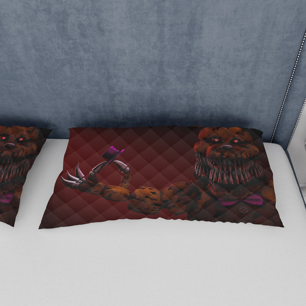 FNaF Bedding Set Horror Game Freddy Fazbear Quilt Set 3D Comfortable Soft Breathable