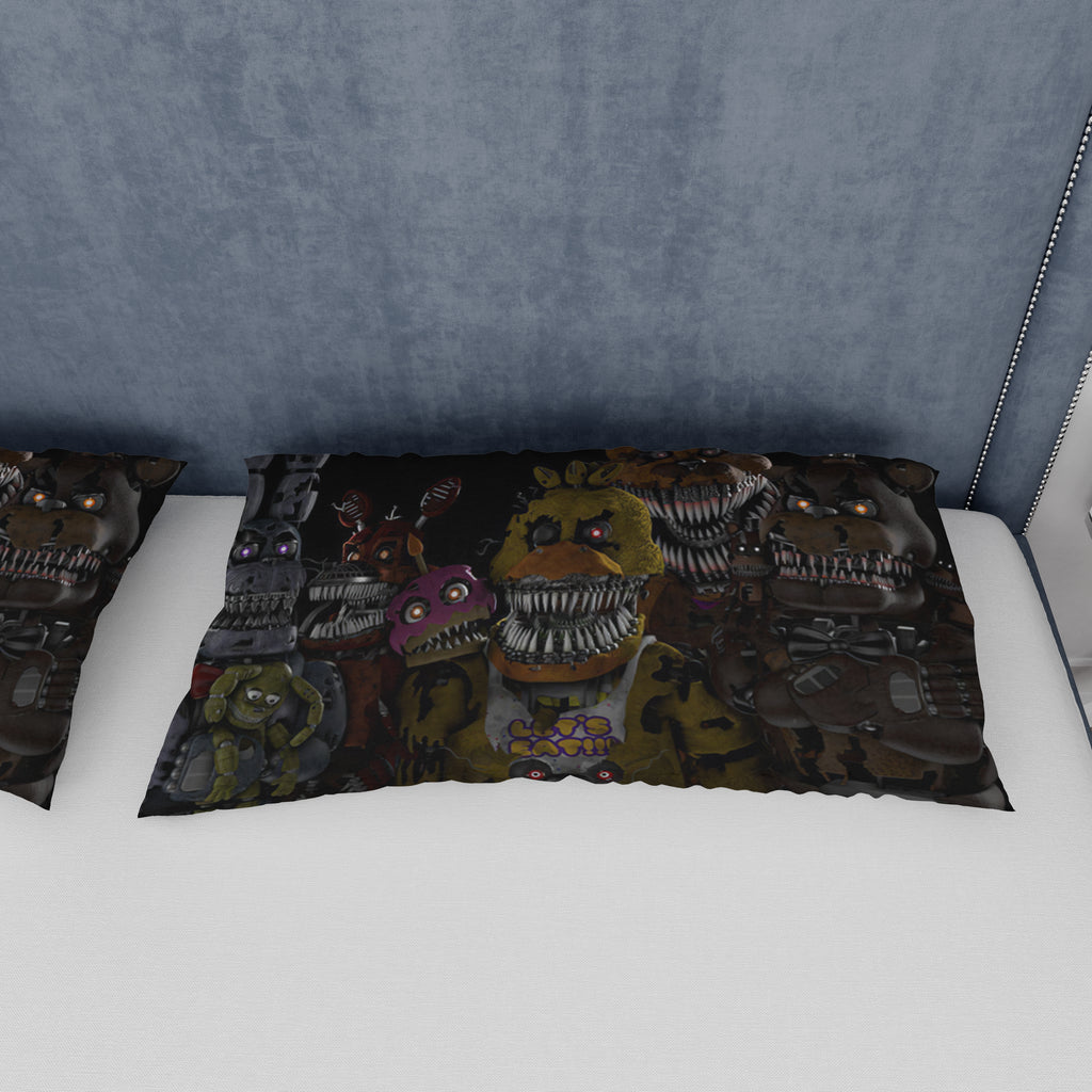 FNaF Bedding Set Funny Nightmare FNaF World Quilt Set 3D Comfortable Soft Breathable