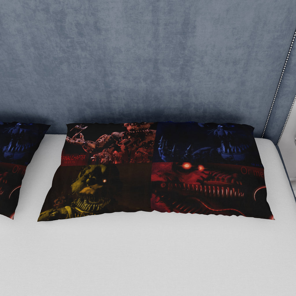 FNaF Bedding Set 3D Horror Game Nightmare Foxy Freddy Bonnie Chica Quilt Set Comfortable Soft Breathable