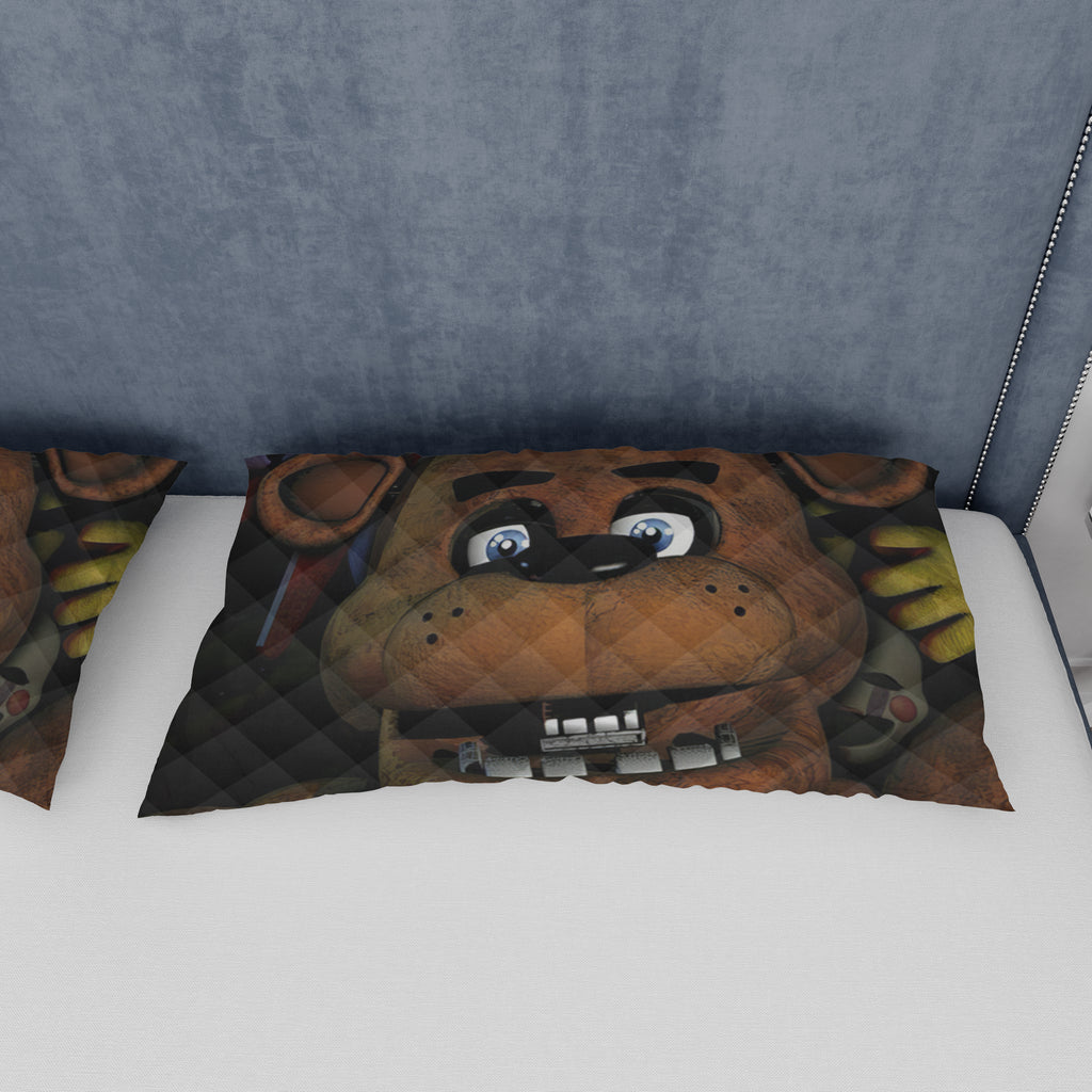 FNaF Bedding Set Freddy Fazbear Glamrock Bonnie Chica Foxy Quilt Blanket FNaF Gift