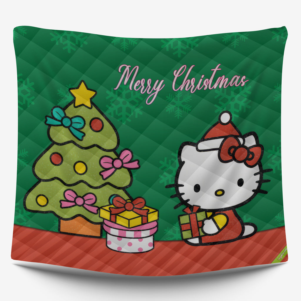 Hello Kitty Christmas Bedding Set Quilted Comfort Festive Feline Delight