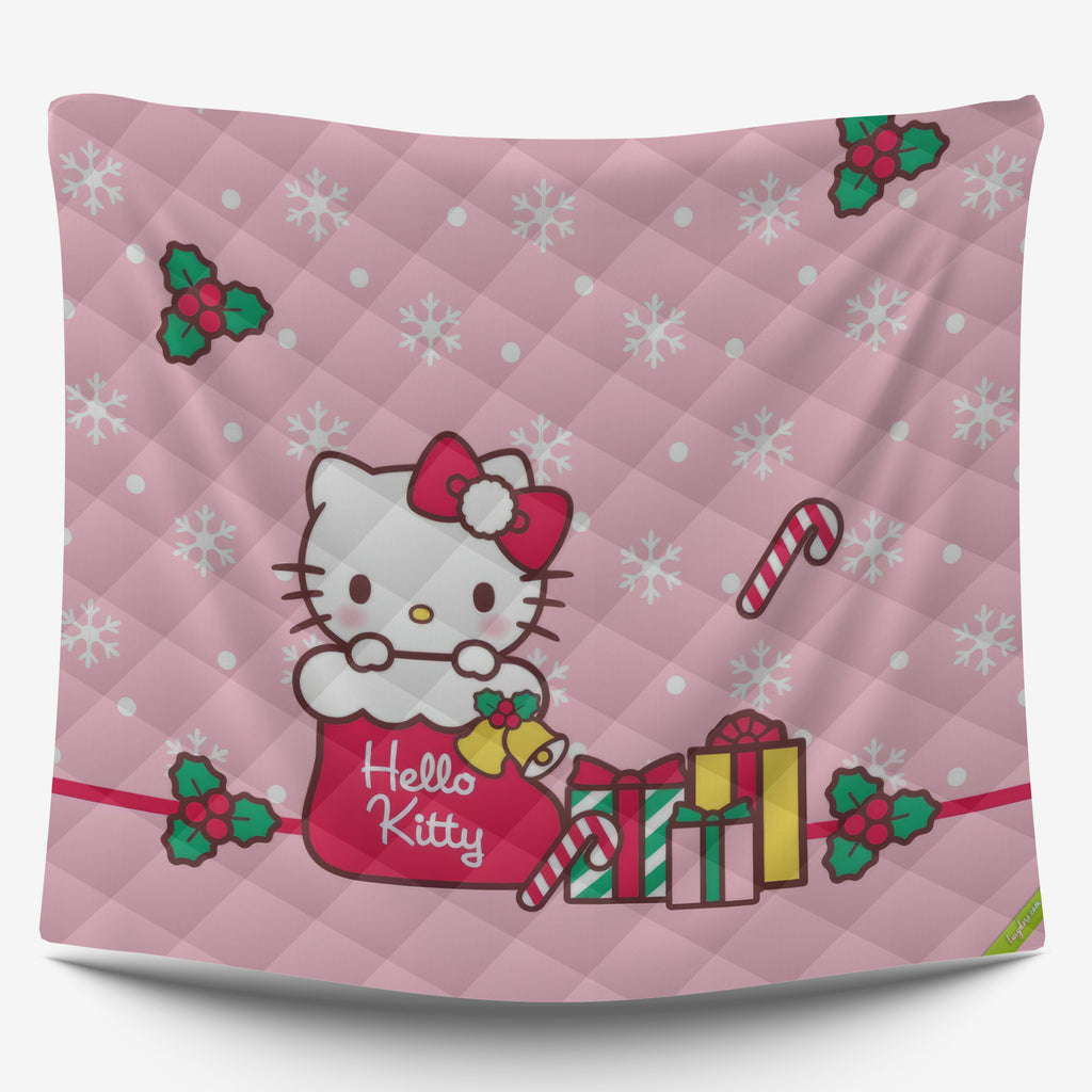 Hello Kitty Christmas Bedding Set for a Joyful Season Pink Quilted