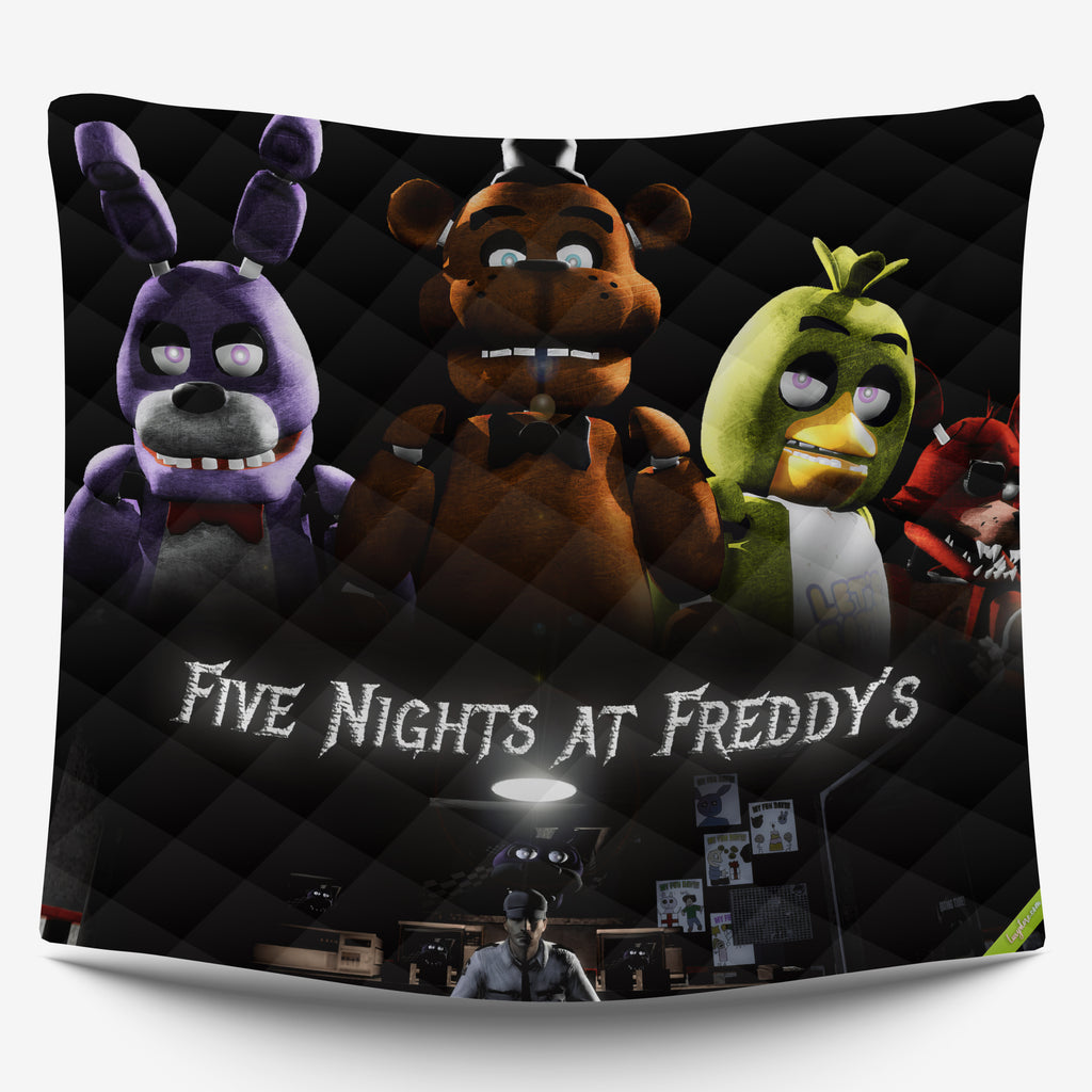 FNaF Bedding Set 3D Quilt Set Freddy Bonnie Chica Foxy Funny Bed Linen