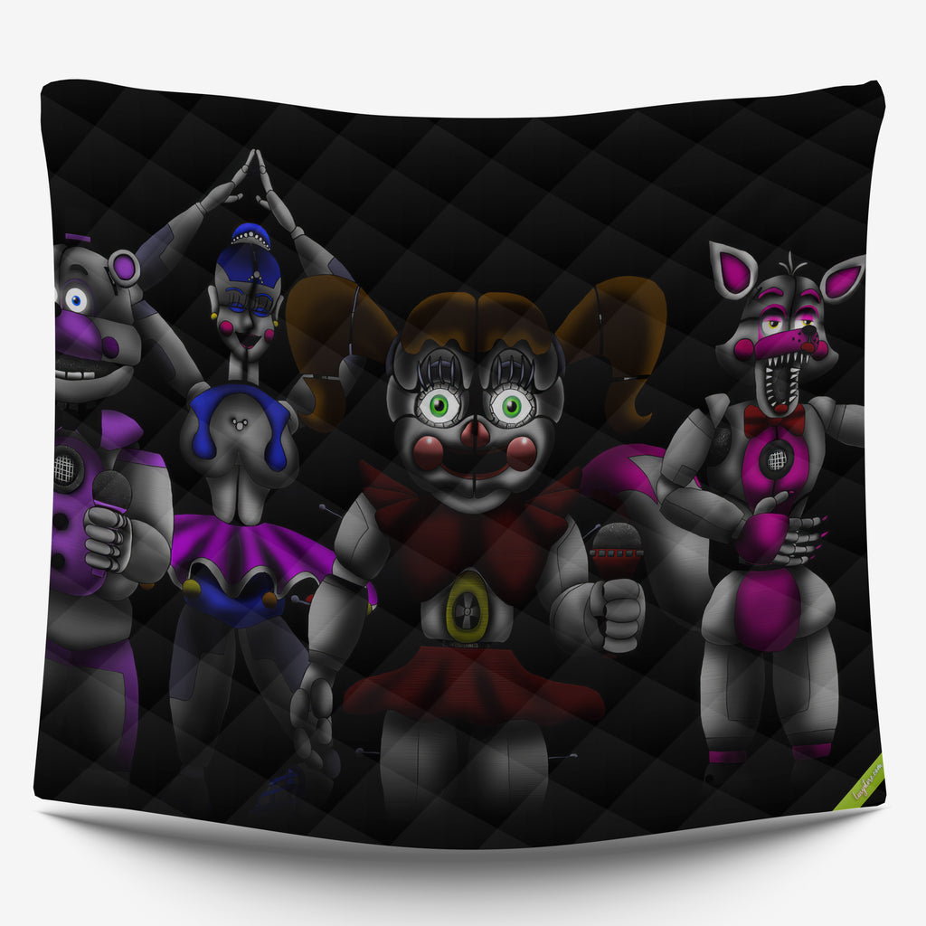 FNaF Bedding Set 3D Quilt Set Sister Location Cute Horror Game Bed Linen