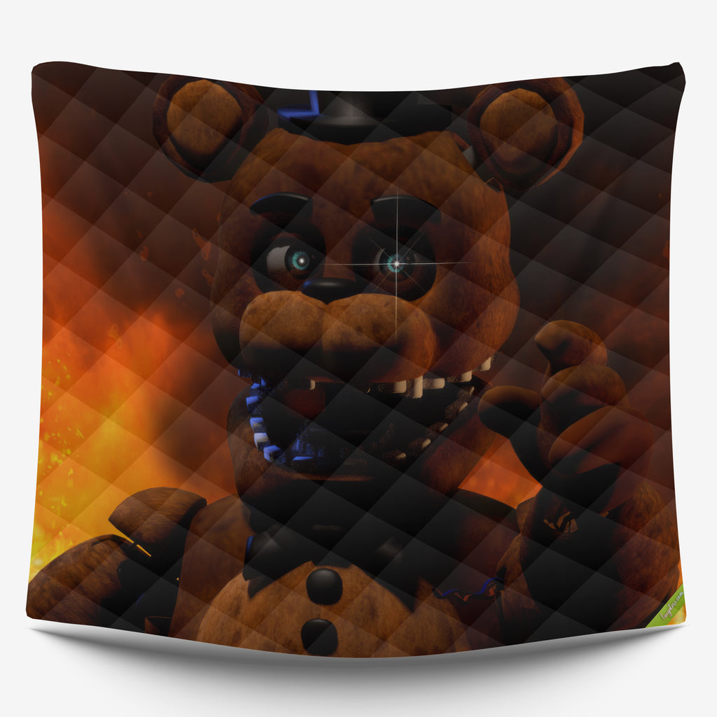 FNaF Bedding Set Freddy Fazbear Quilt Set Comfortable Soft Breathable 3D Horror Movie