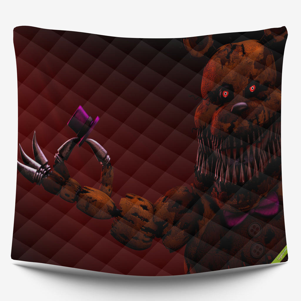 FNaF Bedding Set Horror Game Freddy Fazbear Quilt Set 3D Comfortable Soft Breathable