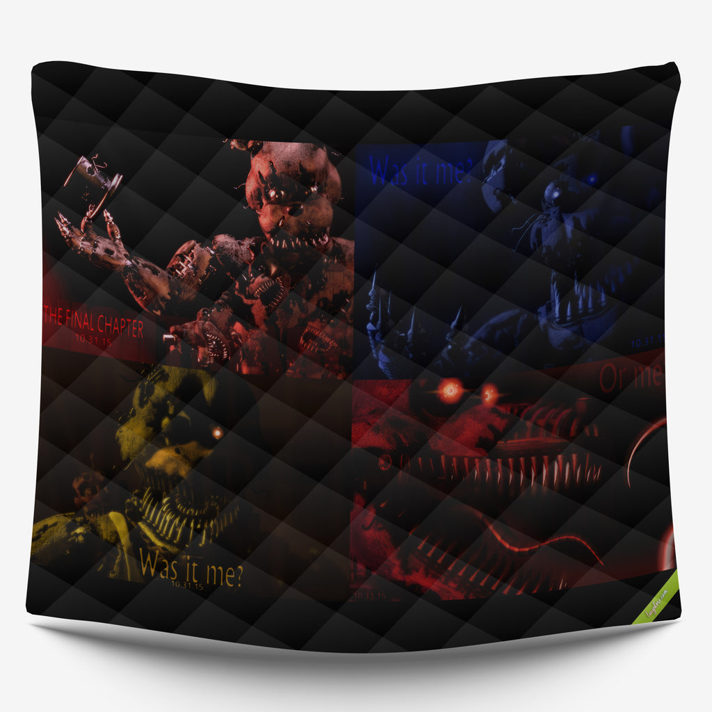 FNaF Bedding Set 3D Horror Game Nightmare Foxy Freddy Bonnie Chica Quilt Set Comfortable Soft Breathable