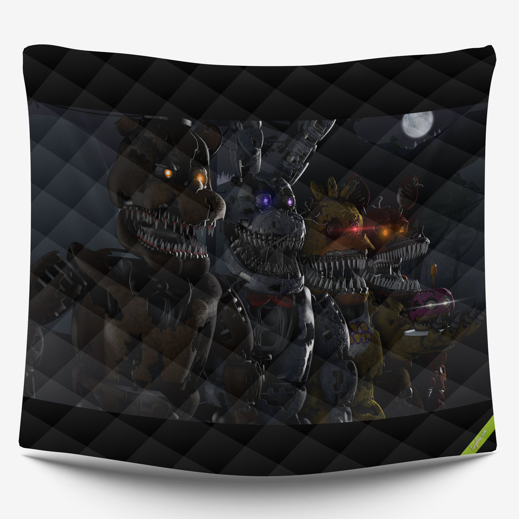 FNaF Bedding Set Foxy Nightmare Freddy Bonnie Chica Quilt Set Comfortable Soft Breathable