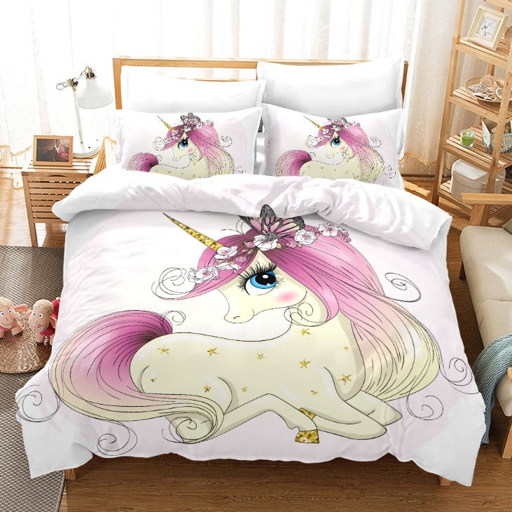 Unicorn Bedding 3D Cross-Border 