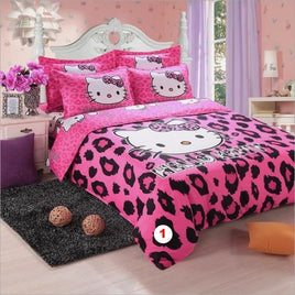 Hello Kitty Bedding Set Cute Sanrio Cotton Bed Linens D551