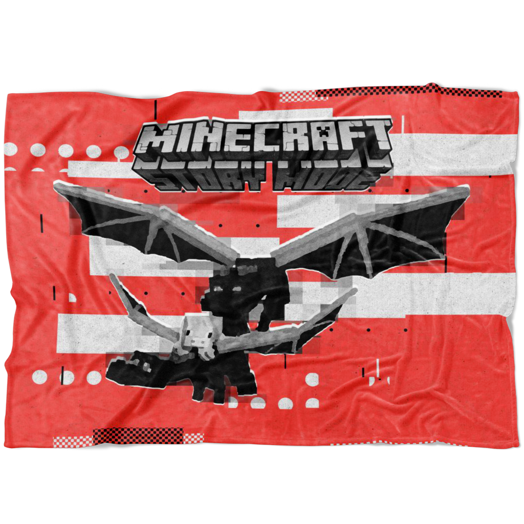 Minecraft Fleece Blanket Ender Dragon Modern Red Blanket ...