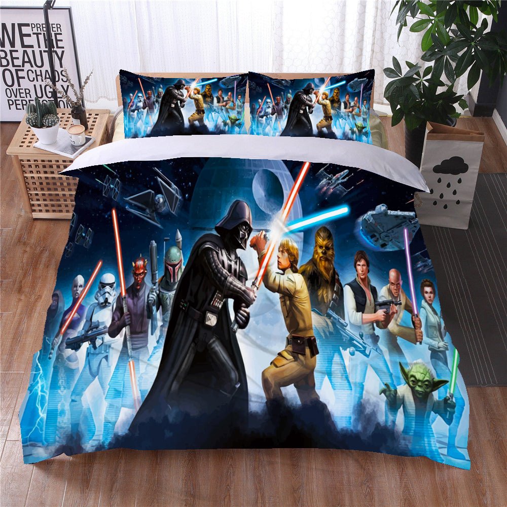 Luke Skywalker Star Wars Bedding Duvet Covers Comforter Set Quilted ...