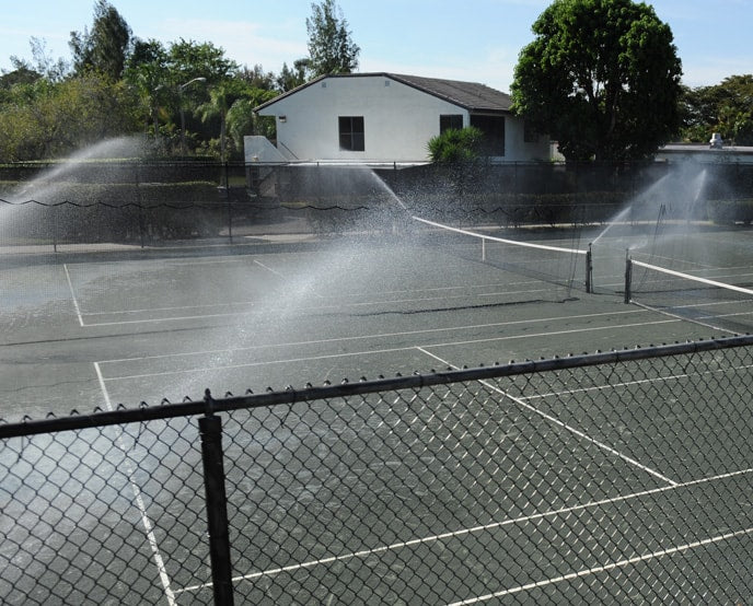 clay tennis court irrigation sprinklers hydrocourt sales service har-tru
