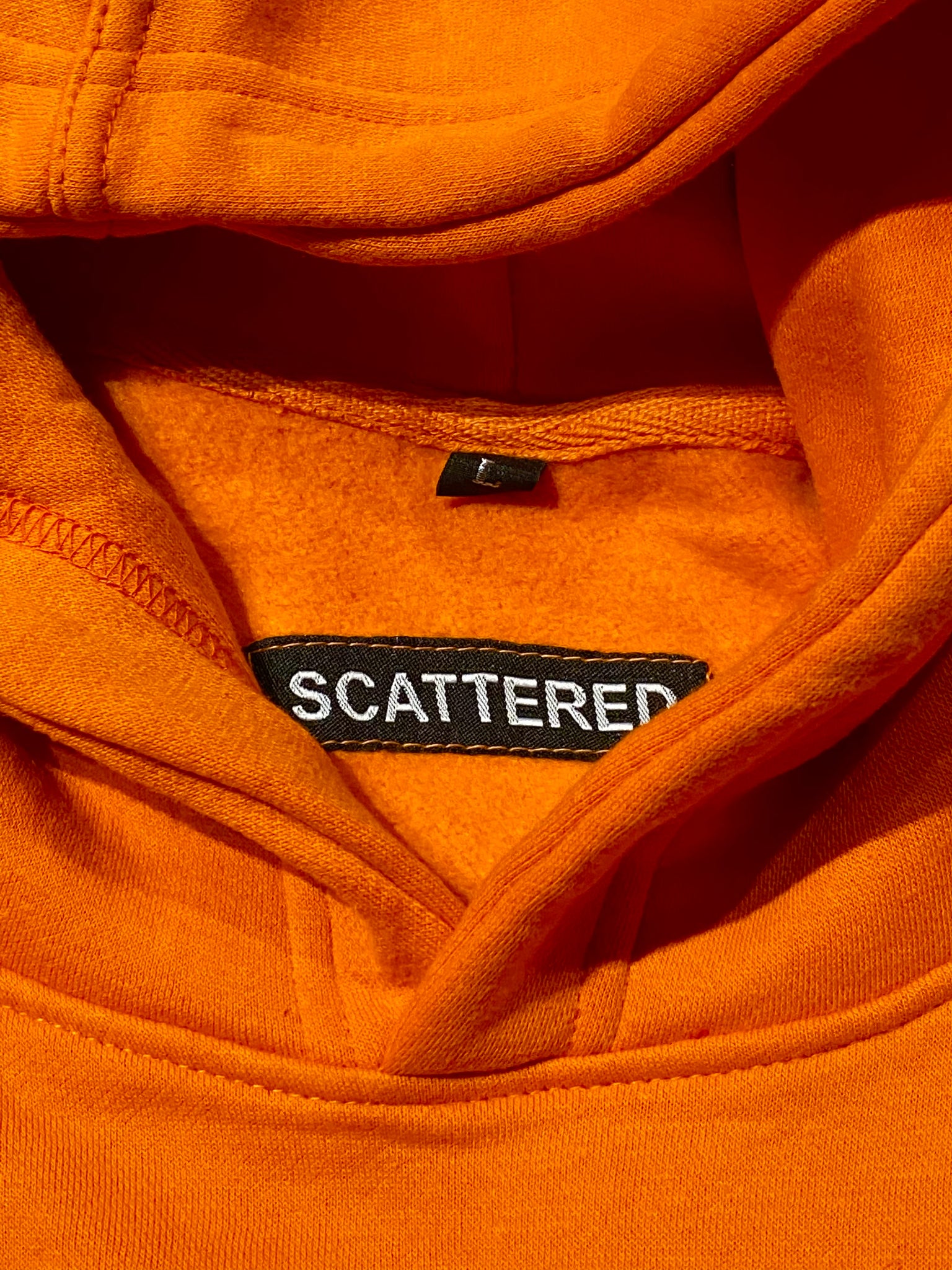 Orange Embroidered Box Logo Hoodie