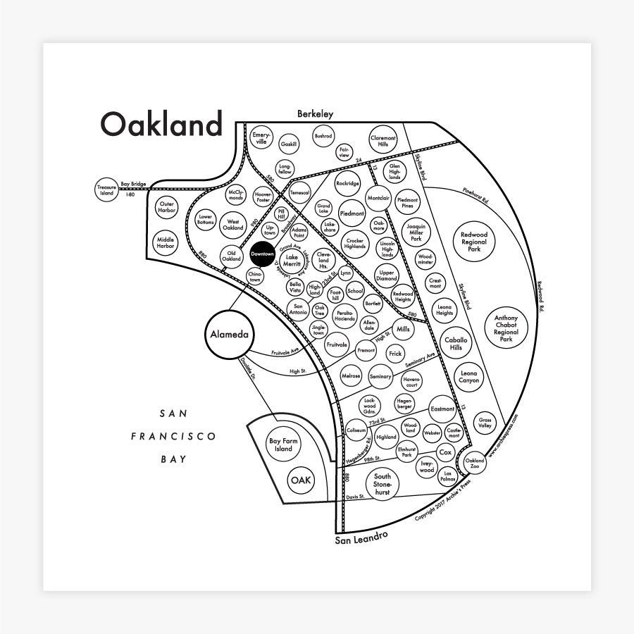 Oakland Map Print Archie S Press   A067a442b31ba125d4fe9316eacd047e 1200x1200 