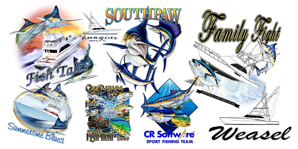 Stock Boat Designs - Sport Fishing Shirts and Apparel