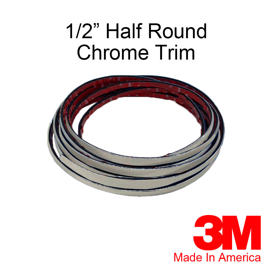 1 2 Chrome Half Round Trim Molding Automotive Authority