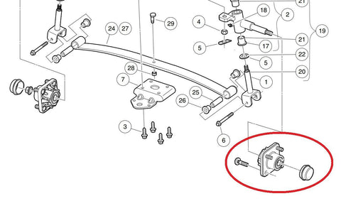 club car hub assembly