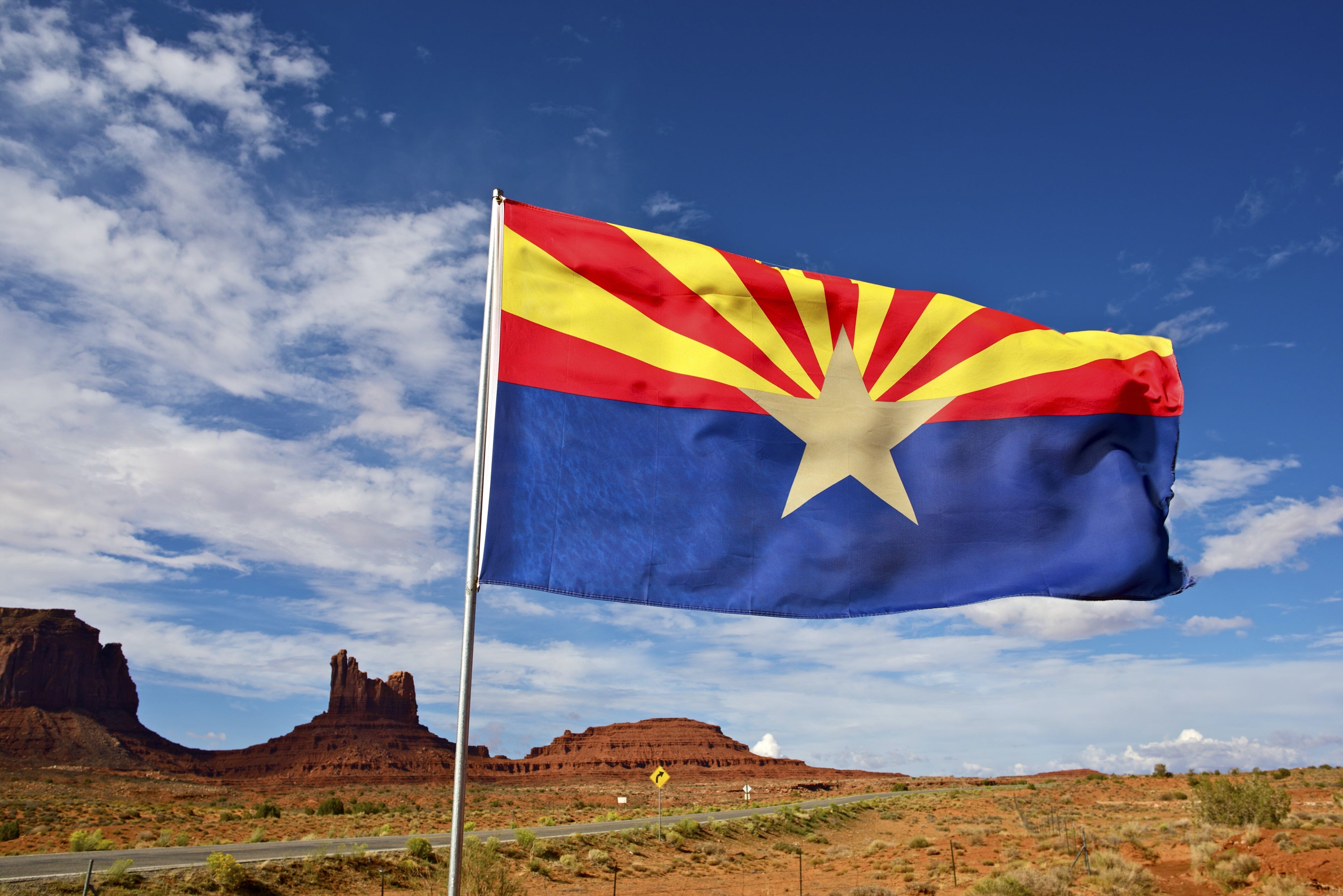Arizona State Flag Nylon Or Poly