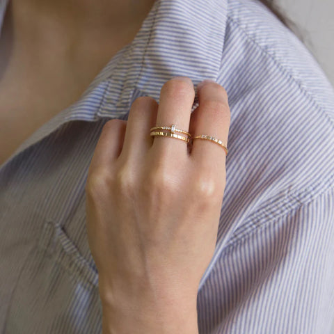 Baguette Dot Ring