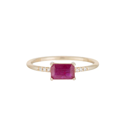 Jennie Kwon East West Equilibrium Ruby Ring