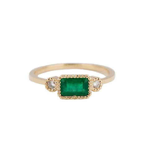Emerald Lexie Ring - May Birthstone