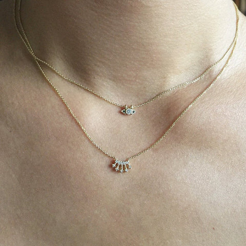 Jennie Kwon Mini Diamond Crown Necklace