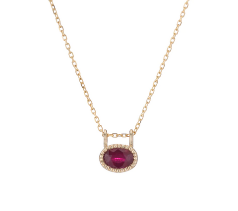 East West Ruby Necklace