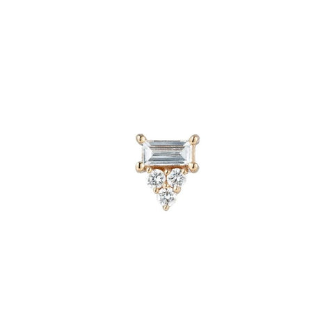 Diamond Baguette Cluster Stud Earring product image