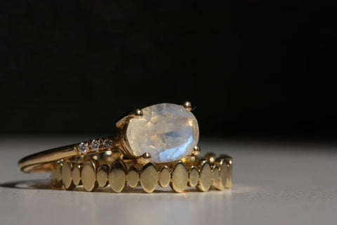 A moonstone ring by Jennie Kwon