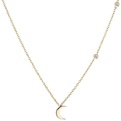 Moon and Stars Gold Necklace product image