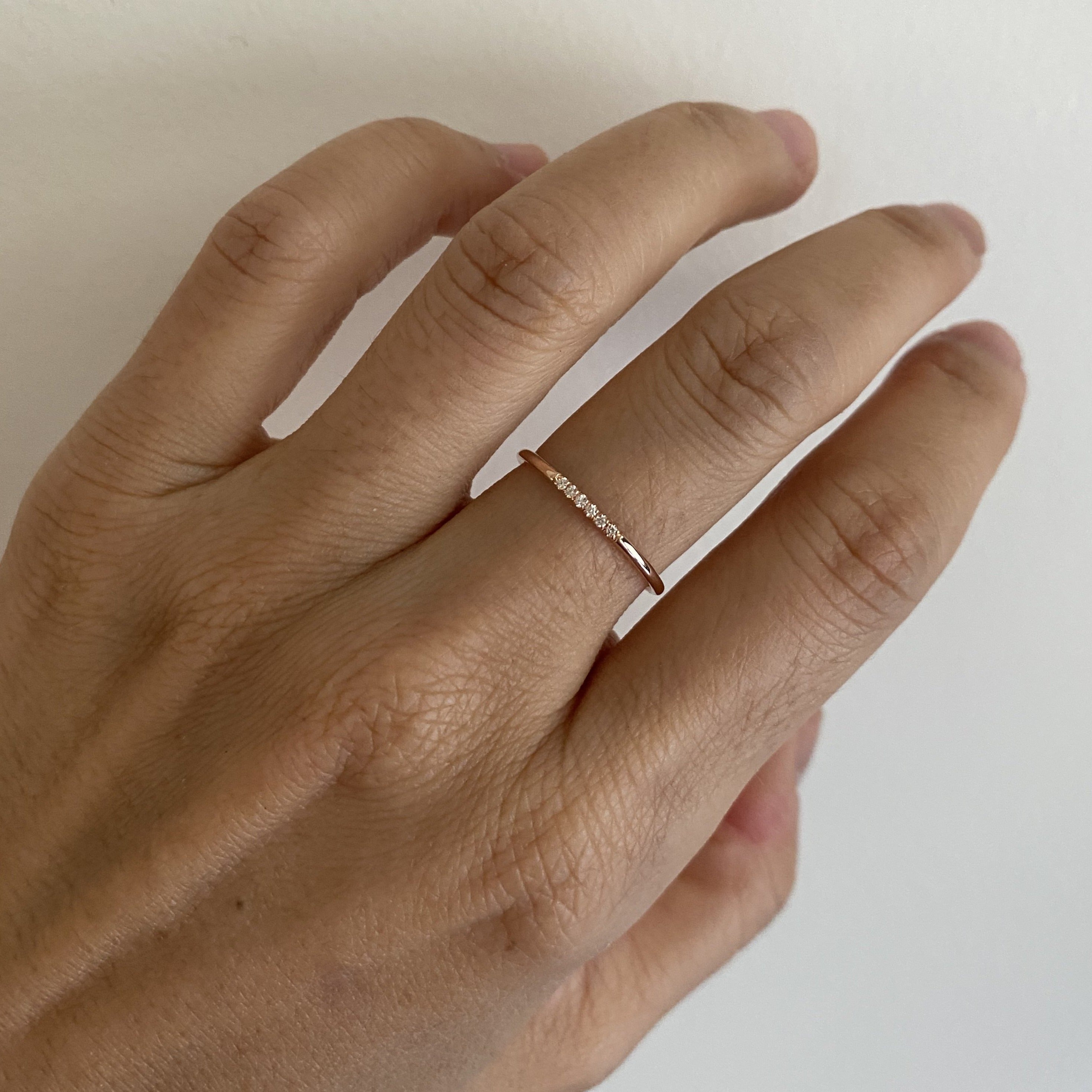 White Semi Pave Ring (ready to ship option)