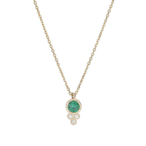 ROUND EMERALD CROWN NECKLACE – JENNIE KWON DESIGNS