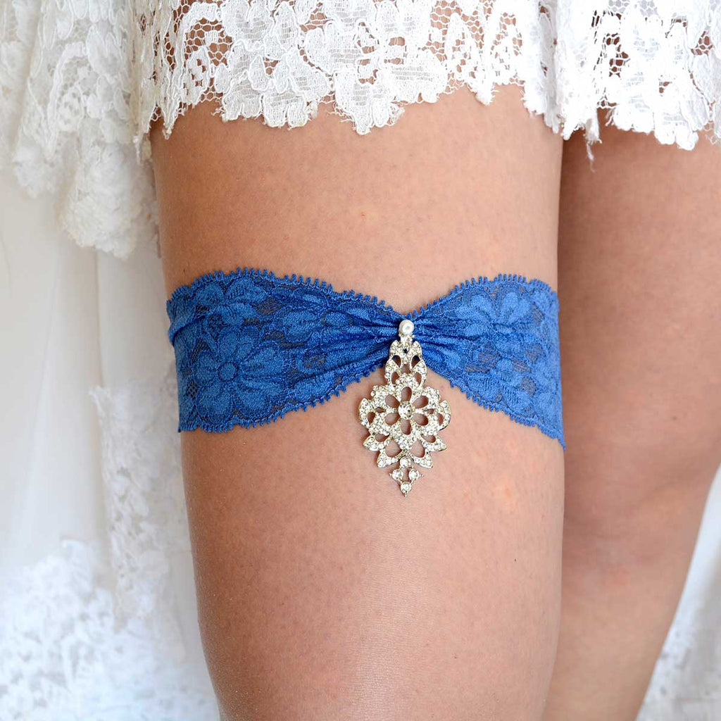 navy garter belt