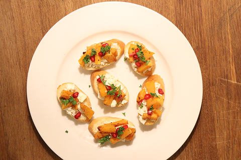 butternut squash & ricotta crostini recipe