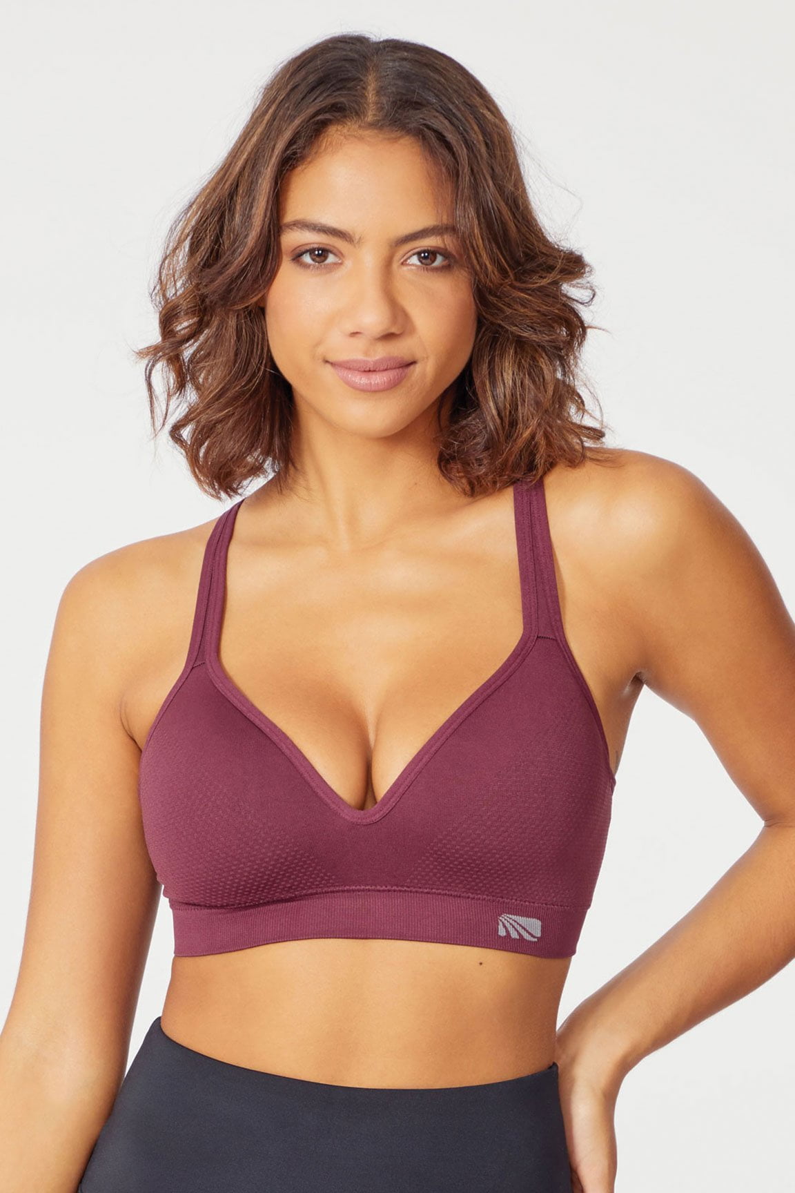 seamless molded cup sports bra