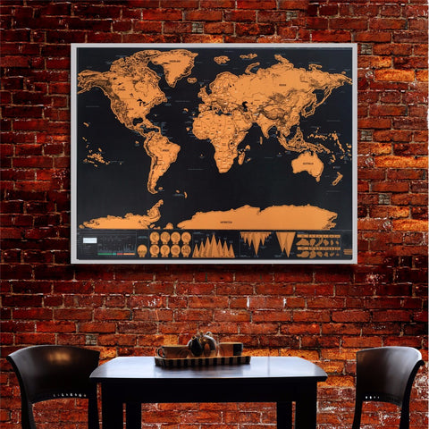 Scratch the World ® Black Map Edition Scratch off Places You Travel Poster  Wall Hanging, Gift, Gift for Him, Gift for Her, Free Shipping 