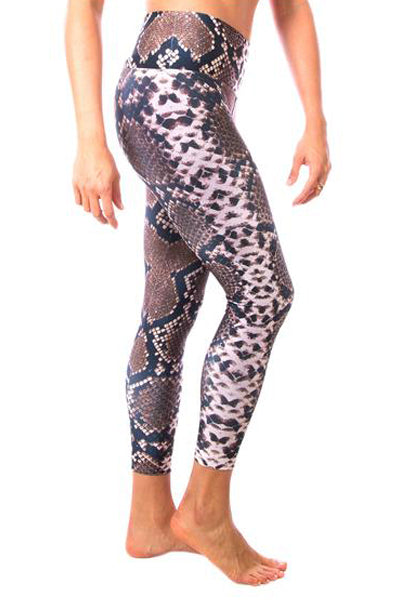 snakeskin yoga pants