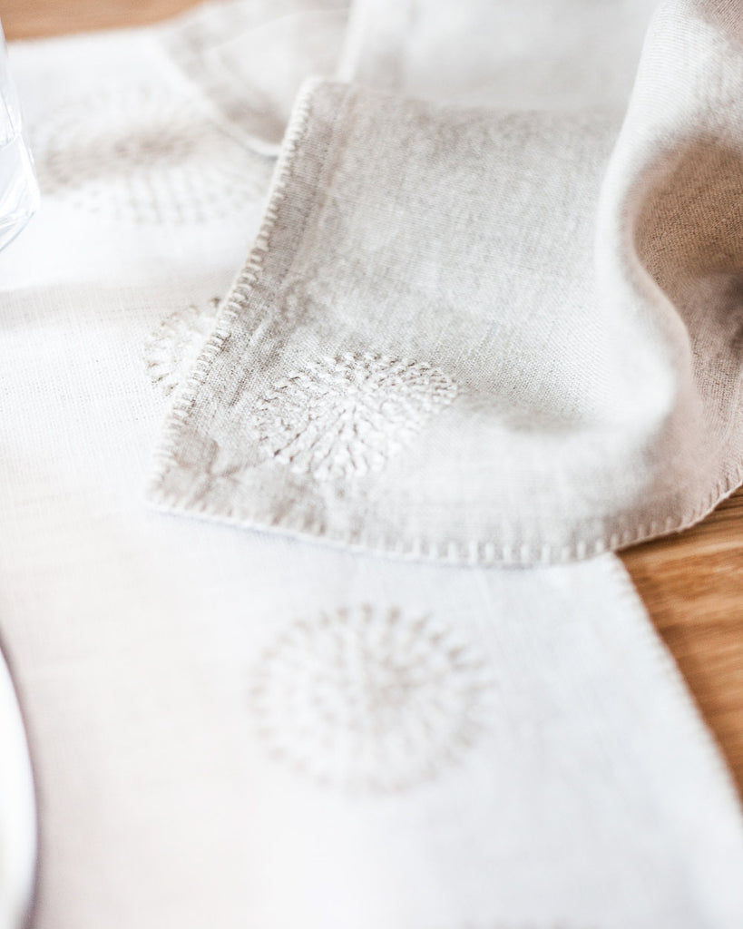 Soft linen napkins from Artha Collections